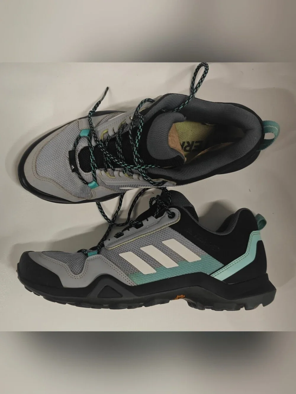 adidas Terrex AX3 Hiking Trail Shoes Men's Size 11 FX4690 Silver White